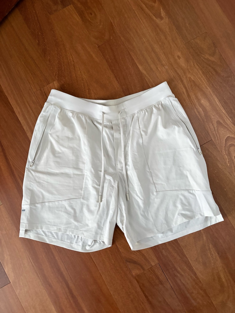 Lululemon Men's White Performance Drawstring Shorts